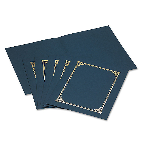 Geographics Certificate/Document Cover, 12.5 x 9.75, Navy Blue, 6/Pack (45332)