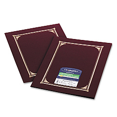 Geographics Certificate/Document Cover, 12.5 x 9.75, Burgundy, 6/Pack (45333)