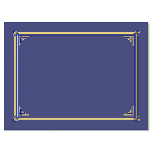 Geographics Certificate/Document Cover, 12.5 x 9.75, Metallic Blue, 6/Pack (47401)