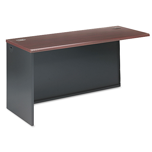 HON 38000 Series Return Shell, Left, 60w x 24d x 29-1/2h, Mahogany/Charcoal (38946LNS)