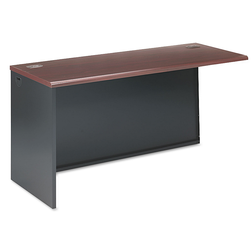HON 38000 Series Return Shell, Left, 60w x 24d x 29-1/2h, Mahogany/Charcoal (38946LNS)