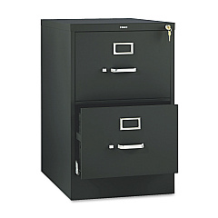HON 510 Series Vertical File, 2 Legal-Size File Drawers, Black, 18.25" x 25" x 29" (512CPP)