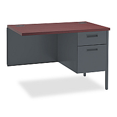 HON Metro Classic Series Workstation Return, Right, 42w x 24d, Mahogany/Charcoal (P3235RNS)