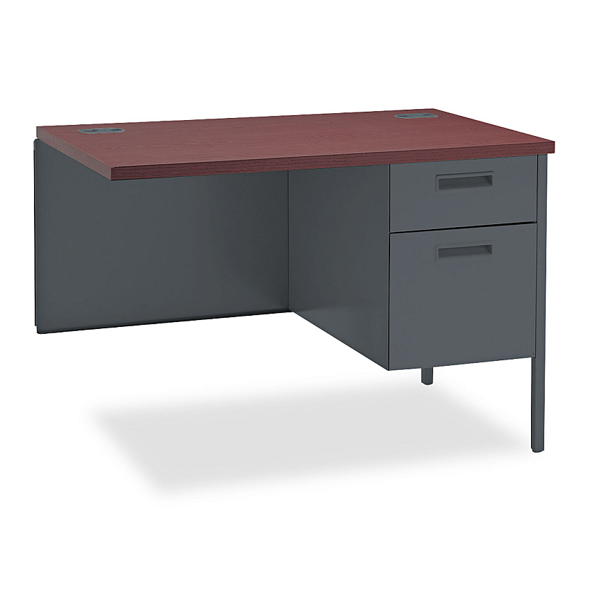 HON Metro Classic Series Workstation Return, Right, 42w x 24d, Mahogany/Charcoal (P3235RNS)