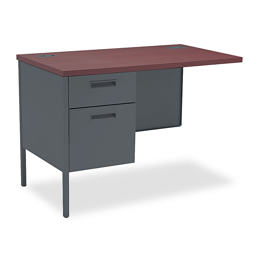 HON Metro Classic Series Workstation Return, Left, 42w x 24d, Mahogany/Charcoal (P3236LNS)