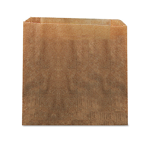 HOSPECO Waxed Kraft Liners, 10.5" x 9.38", Brown, 250/Carton (6141)