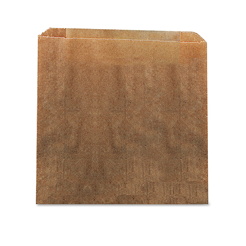 HOSPECO Waxed Kraft Liners, 10.5" x 9.38", Brown, 250/Carton (6141)