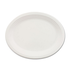 Chinet Classic Paper Dinnerware, Oval Platter, 9.75 x 12.5, White, 500/Carton (21257CT)