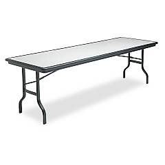 Iceberg IndestrucTable Ultimate Folding Table, 96 x 30 x 29, Granite/Black (65137)
