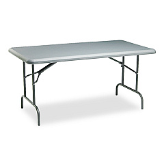 Iceberg IndestrucTable Industrial Folding Table, Rectangular Top, 1,200 lb Capacity, 60 x 30 x 29, Charcoal (65217)