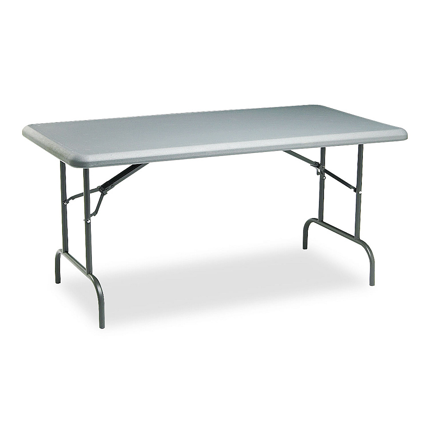 Iceberg IndestrucTable Industrial Folding Table, Rectangular Top, 1,200 lb Capacity, 60 x 30 x 29, Charcoal (65217)