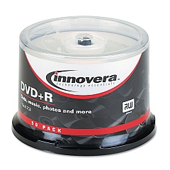 Innovera Dvd+r Recordable Disc, 4.7 Gb, 16x, Spindle, Silver, 50/pack