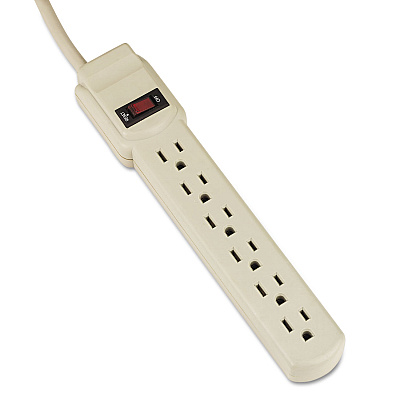 Innovera Power Strip, 6 Outlets, 4 ft Cord, Ivory (IVR73304)