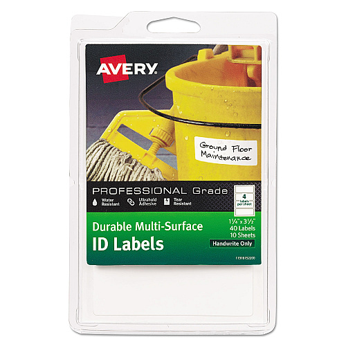 Avery 61522 Durable Permanent Multi-Surface ID Labels