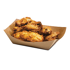 Bagcraft EcoCraft Food Trays, 3 lb Capacity, Natural, 500/Carton (300699)