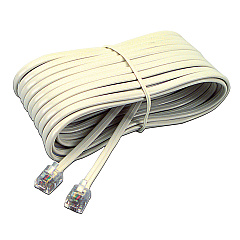 Softalk Telephone Extension Cord, Plug/Plug, 25 ft., Ivory (04020)