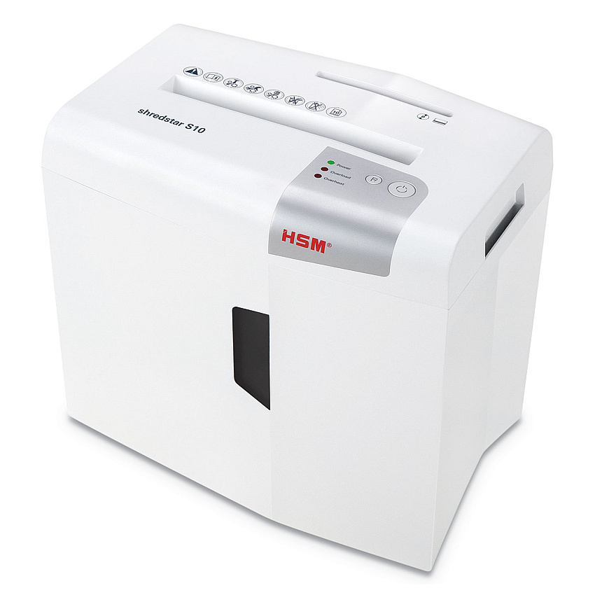 HSM shredstar S10 Strip-Cut Shredder, 10 Manual Sheet Capacity (1042W)