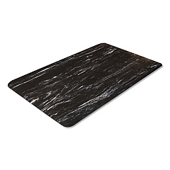 Crown Cushion-Step Surface Mat, 36 x 60, Marbleized Rubber, Black (CU3660BK)