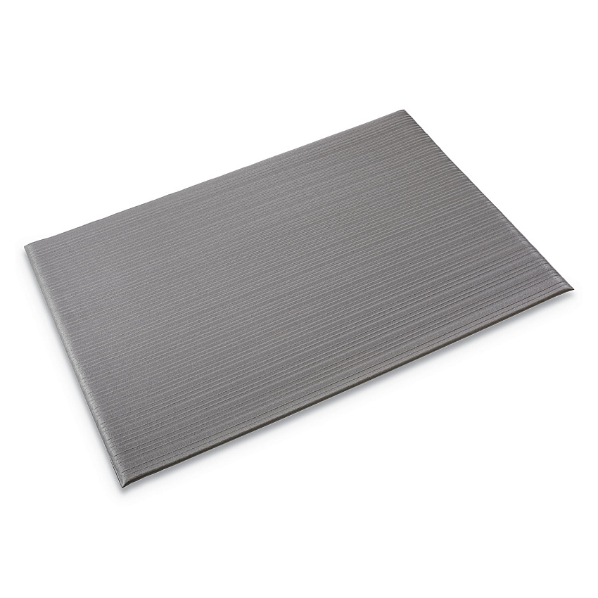 Crown Ribbed Anti-Fatigue Mat, Vinyl, 27 x 36, Gray (FJS736GY)