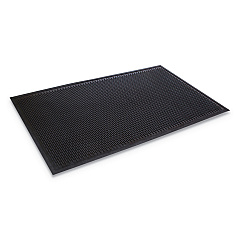 Crown-Tred Indoor/Outdoor Scraper Mat, Rubber, 43.75 x 66.75, Black (TD0046BK)