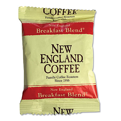 New England Coffee Coffee Portion Packs, Breakfast Blend, 2.5 oz Pack, 24/Box (026260)