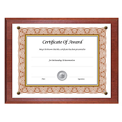NuDell Award-A-Plaque Document Holder, Acrylic/Plastic, 10.5 x 13, Mahogany (18813M)