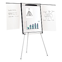 MasterVision Tripod Extension Bar Magnetic Dry-Erase Easel, 39" to 72" High, Black/Silver (EA23066720)