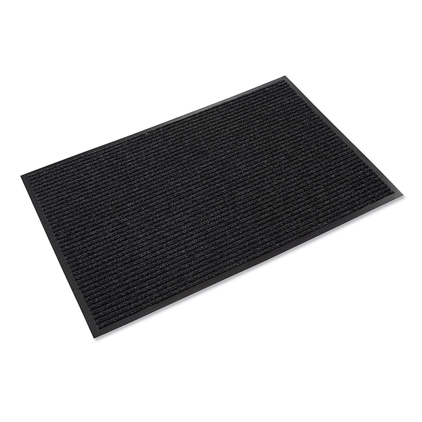 Crown Needle Rib Wipe and Scrape Mat, Polypropylene, 36 x 60, Charcoal (NR0035CH)