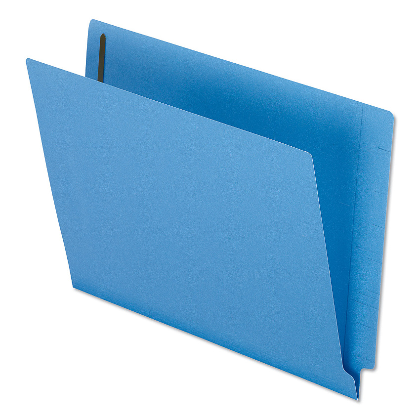 Pendaflex Colored Reinforced End Tab Fastener Folders, 2 Fasteners, Letter Size, Blue Exterior, 50/Box (H10U13BL)