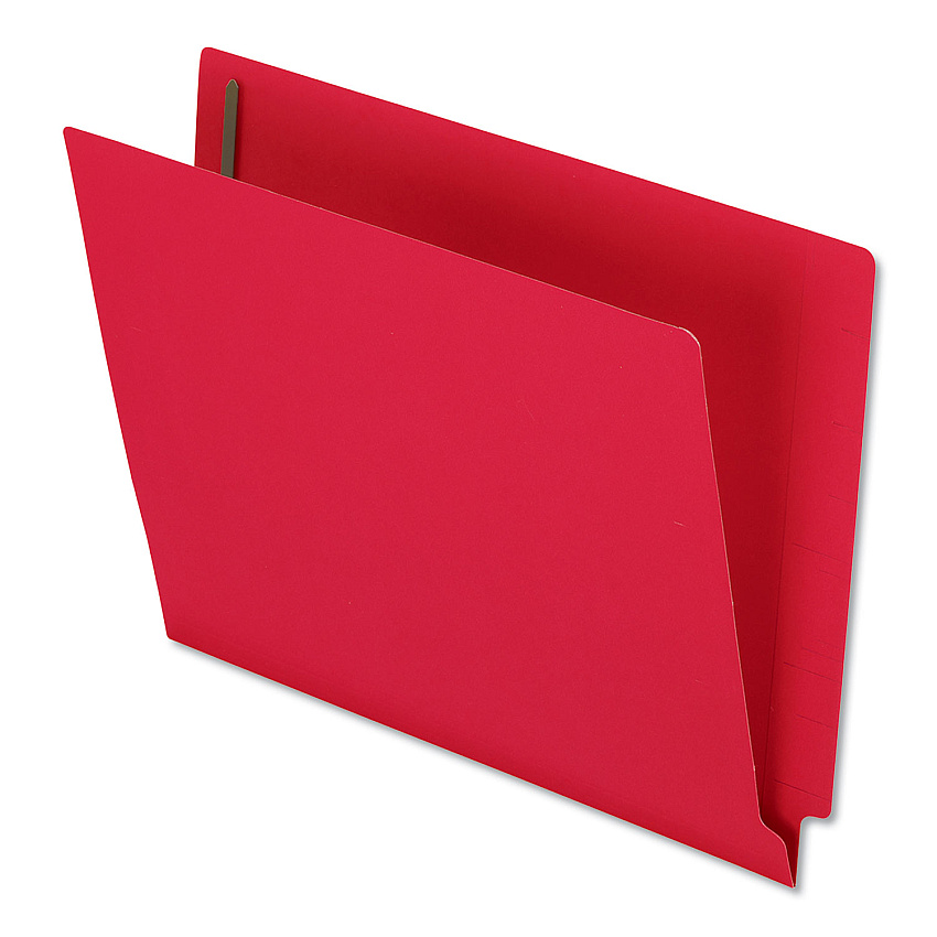 Pendaflex Colored Reinforced End Tab Fastener Folders, 2 Fasteners, Letter Size, Red Exterior, 50/Box (H10U13R)