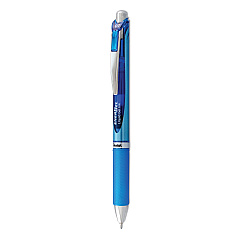 Pentel EnerGel RTX Gel Pen, Retractable, Medium 0.7 mm, Blue Ink, Blue/Gray Barrel (BL77C)