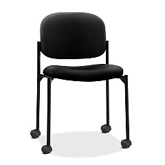 HON VL606 Stacking Guest Chair without Arms, Supports Up to 250 lb, Black (VL606VA10)