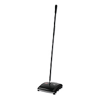 Rubbermaid Commercial Dual Action Sweeper, 44" Steel/Plastic Handle, Black/Yellow (421388BLA)
