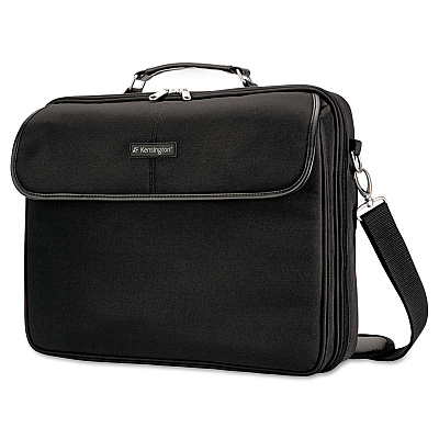 Kensington Simply Portable 30 Laptop Case, Fits Devices Up to 15.6", Polyester, 15.75 x 3 x 13.5, Black (62560)