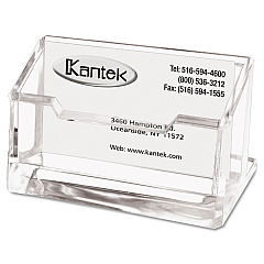Kantek Acrylic Business Card Holder, Holds 80 Cards, 4 x 1.88 x 2, Clear (AD30)