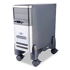 Kantek Mobile CPU Stand, 4.5w x 16d x 7h, Black (CS200B)