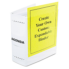 Charles Leonard VariCap Expandable Binder, 2 Posts, 6" Capacity, 11 x 8.5, White (61605)