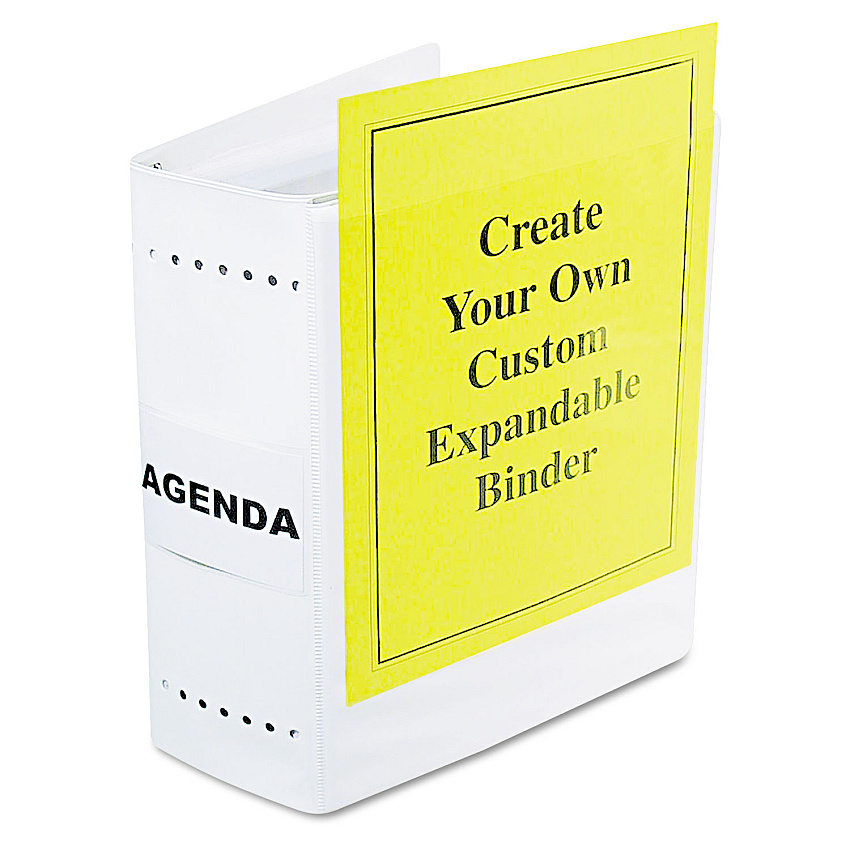 Charles Leonard VariCap Expandable Binder, 2 Posts, 6" Capacity, 11 x 8.5, White (61605)