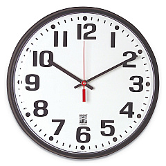 AbilityOne 6645015573148 SKILCRAFT Self-Set Wall Clock, 12.75" Overall Diameter, Black Case, 1 AA (sold separately)