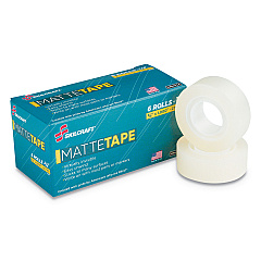 AbilityOne 7510015806226 SKILCRAFT Office Tape Matte Finish, 1" Core, 0.75" x 83.33 ft, Clear, 6/Pack