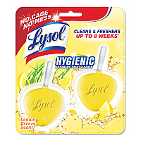 LYSOL Brand Hygienic Automatic Toilet Bowl Cleaner, Lemon Breeze, 2/Pack (83723)