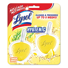 LYSOL Brand Hygienic Automatic Toilet Bowl Cleaner, Lemon Breeze, 2/Pack (83723)