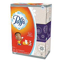 Puffs White Facial Tissue, 2-Ply, White, 180 Sheets/Box, 3 Boxes/Pack (87615PK)