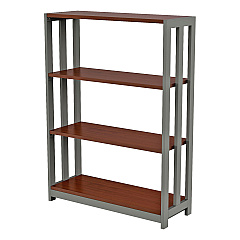 Linea Italia Trento Line Bookcase, Three-Shelf, 31.5w x 11.5d x 43.25h, Cherry (TR735CH)