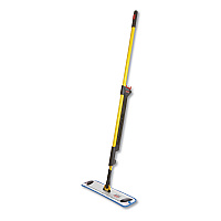 Rubbermaid Commercial HYGEN Pulse Microfiber Spray Mop System, 17" Wide Microfiber Head, 52" Yellow Plastic Handle (1835528)
