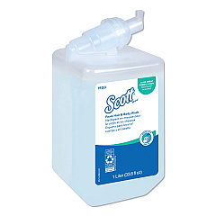 Scott Pro Foam Hair and Body Wash, Floral, 1,000 mL, Refill, 6/Carton (91553)