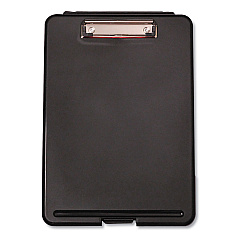 Universal Storage Clipboard, 0.5" Clip Capacity, Holds 8.5 x 11 Sheets, Black (UNV40318)