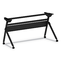 Alera Flip and Nest Table Base, 55.88w x 23.63d x 28.5h, Black (ALEVA7276BK)