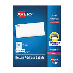 Avery 5967 White Address Labels for Laser Printers