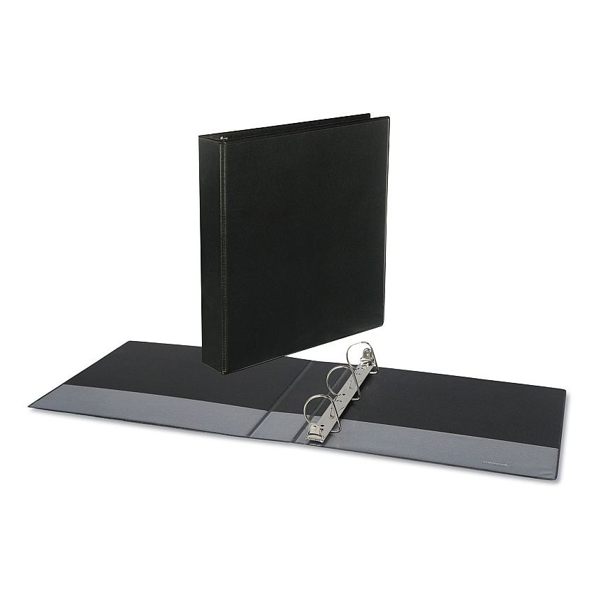 Universal Slant-Ring View Binder, 3 Rings, 1.5" Capacity, 11 x 8.5, Black (UNV20743)
